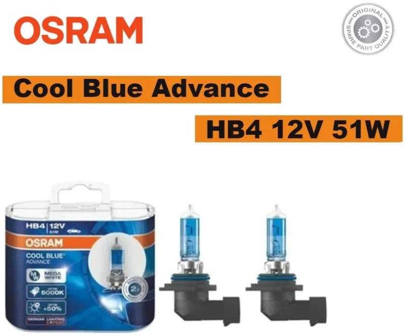 69006CBA-HCB DUO Osram HB4 12V 51W PX26D Cool Blue Advance Bulb