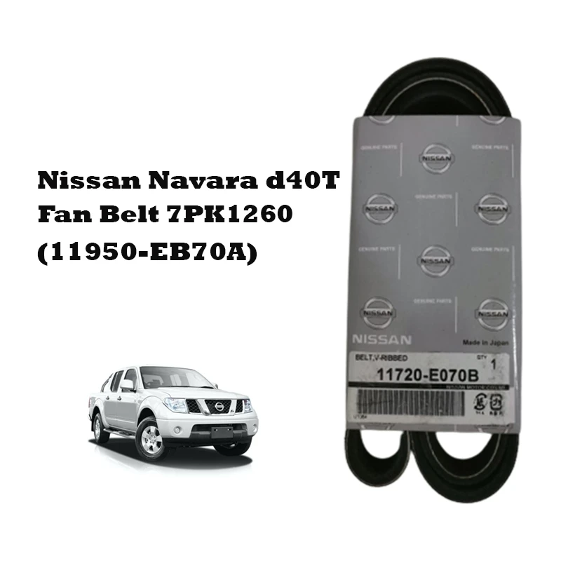 7PK1260 Nissan Navara d40T Fan Belt (OEM) 11950-EB70A
