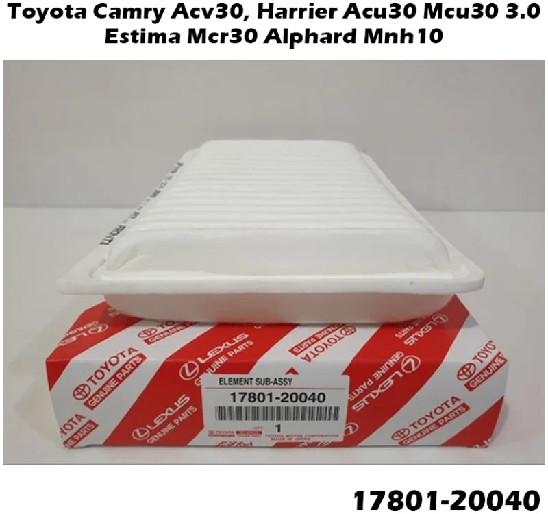 Engine Air Filter / Enjin Penapis Udara For Toyota Camry ACV30, Harrier ACU30, MCU30 3.0, Estima MCR30, Alphard MNH10