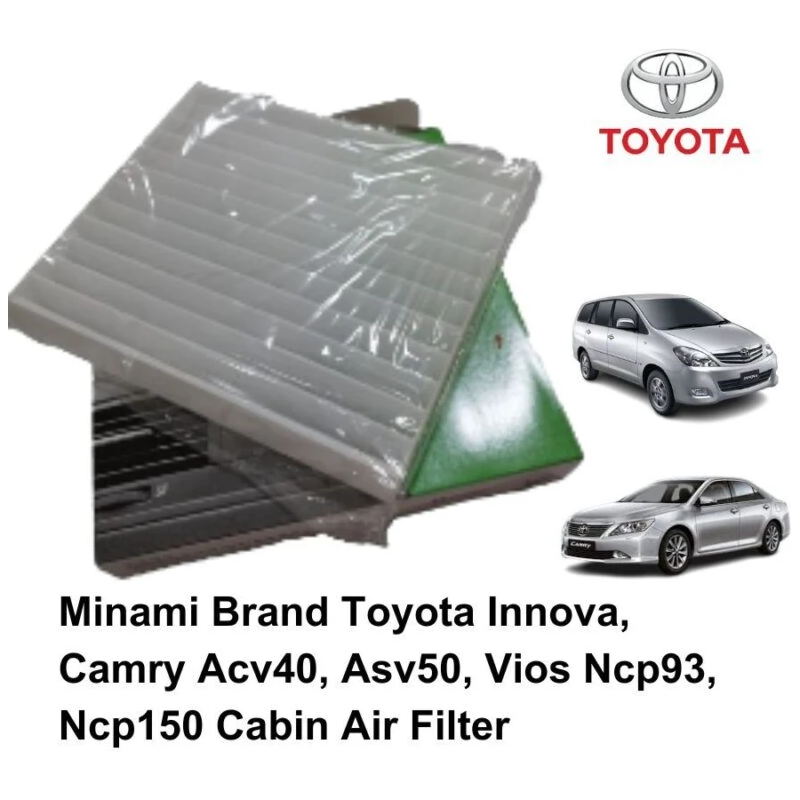 Minami Brand Toyota Innova, Camry Acv40, Asv50, Vios Ncp93, Ncp150 Cabin Air Filter (Super High Quality)