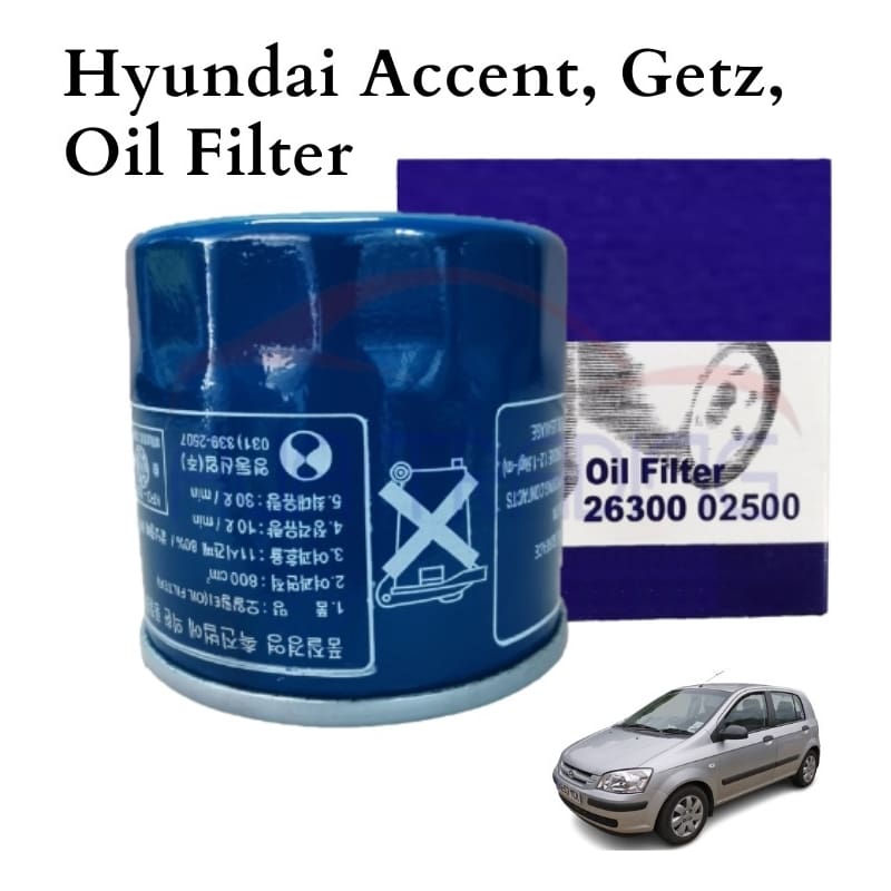 Hyundai Accent, Getz, Oil Filter 26300-02500