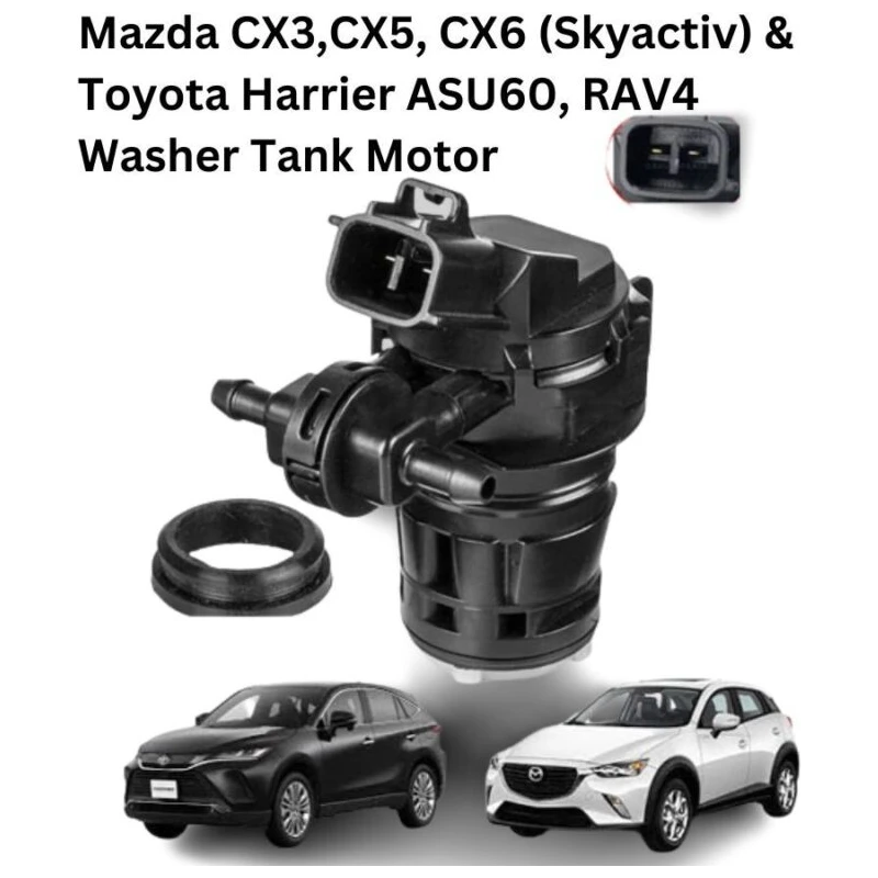 Mazda CX3,CX5, CX6 (Skyactiv) & Toyota Harrier ASU60, RAV4 Washer Tank Motor (060210-5360)