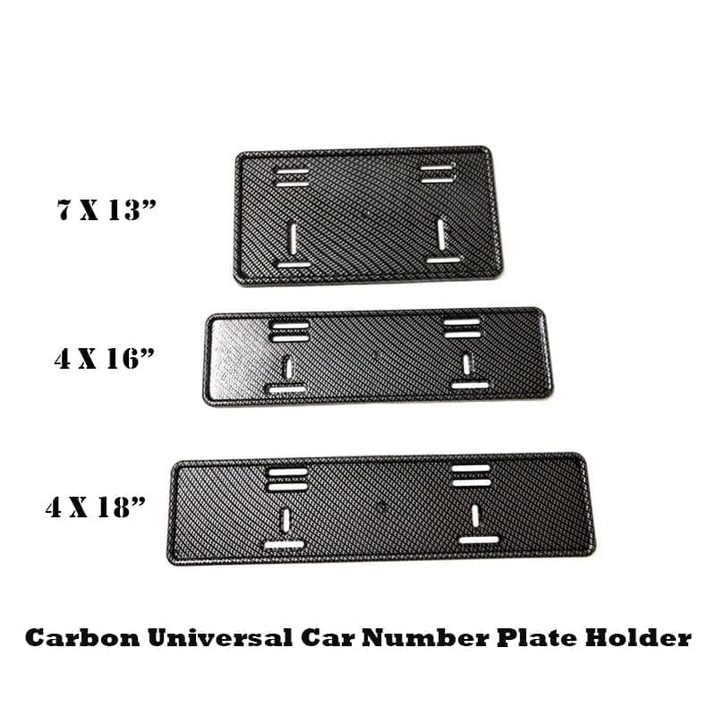 Carbon Universal Car Number Plate Holder