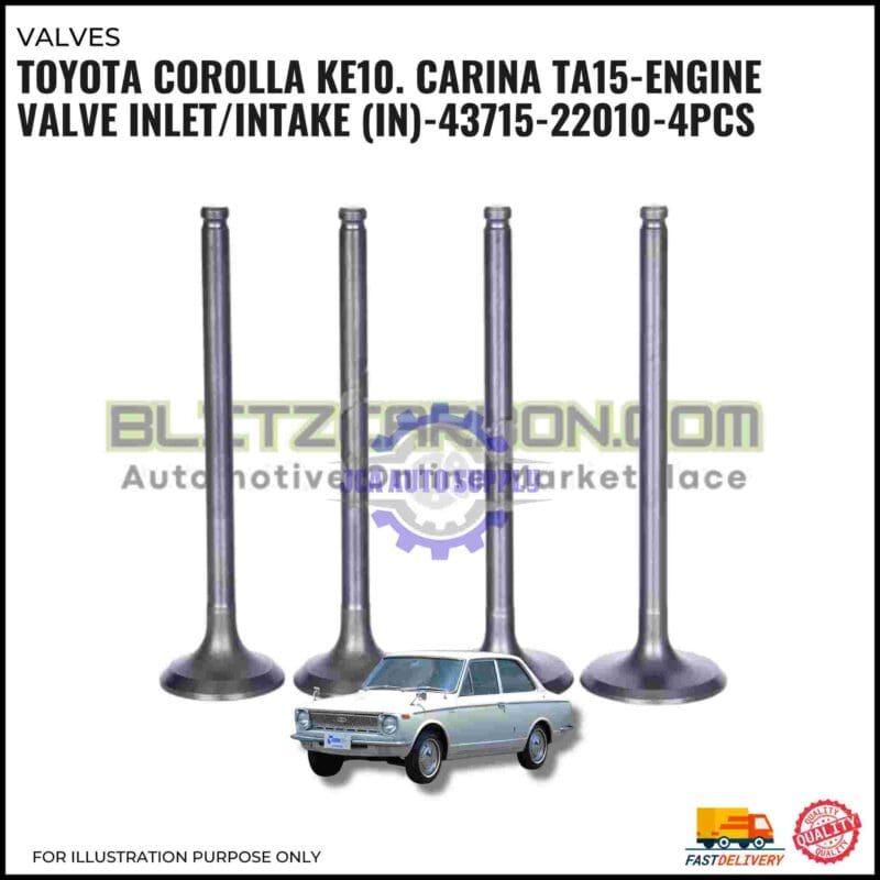 Intake Valve (IN) Set-Toyota Corolla KE10-Carina TA15-43715-22010