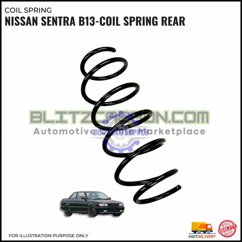 Coil Spring Rear-Nissan Sentra B13