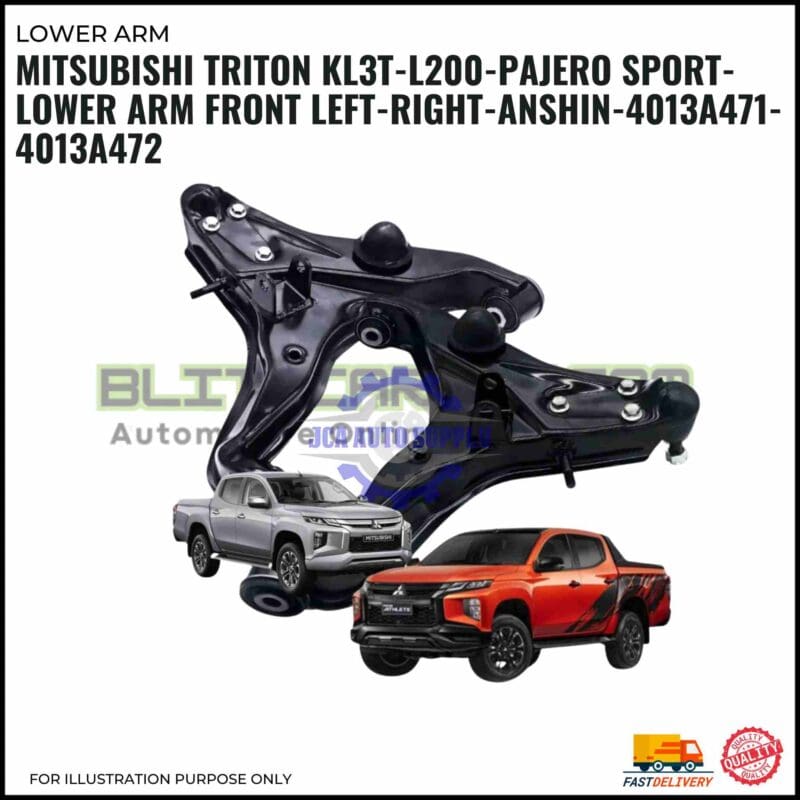 Mitsubishi Triton KL3T-L200-Pajero Sport-Lower Arm Front Left-Right-Anshin-4013A471-4013A472