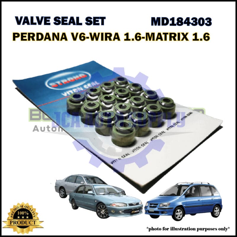 Valve seal set for Perdana V6, Wira 1.6, Matrix 1.6 with car images