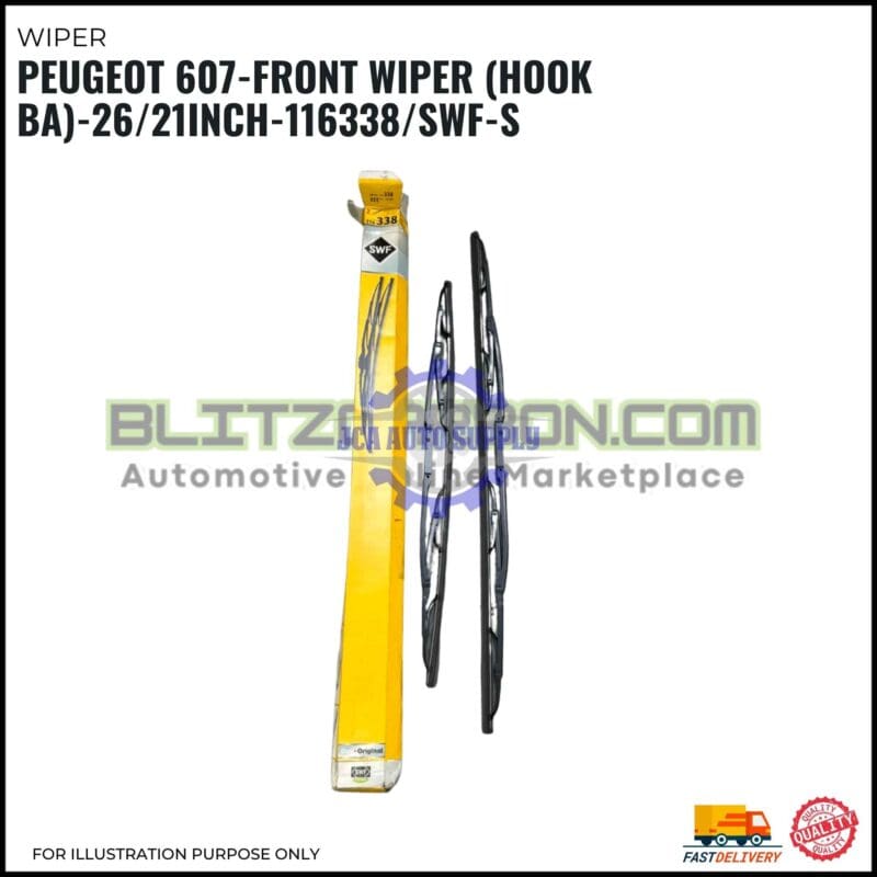 Front Wiper (Hook BA)-Peugeot 607-26/21 Inch-116338SWF-S