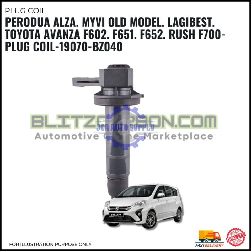 Ignition Coil-Perodua Alza-Myvi Lagi Best-Myvi Old Model-Avanza F602-F651-F652-Rush F700-19070-BZ040